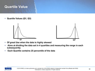 Quartile Value <ul><li>Quartile Values (Q1, Q3) </li></ul><ul><li>Of great Use when the data is highly skewed </li></ul><u...