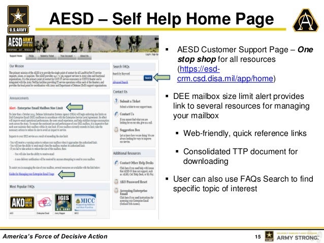 Army Enterprise Email Training Technet Augusta 2015