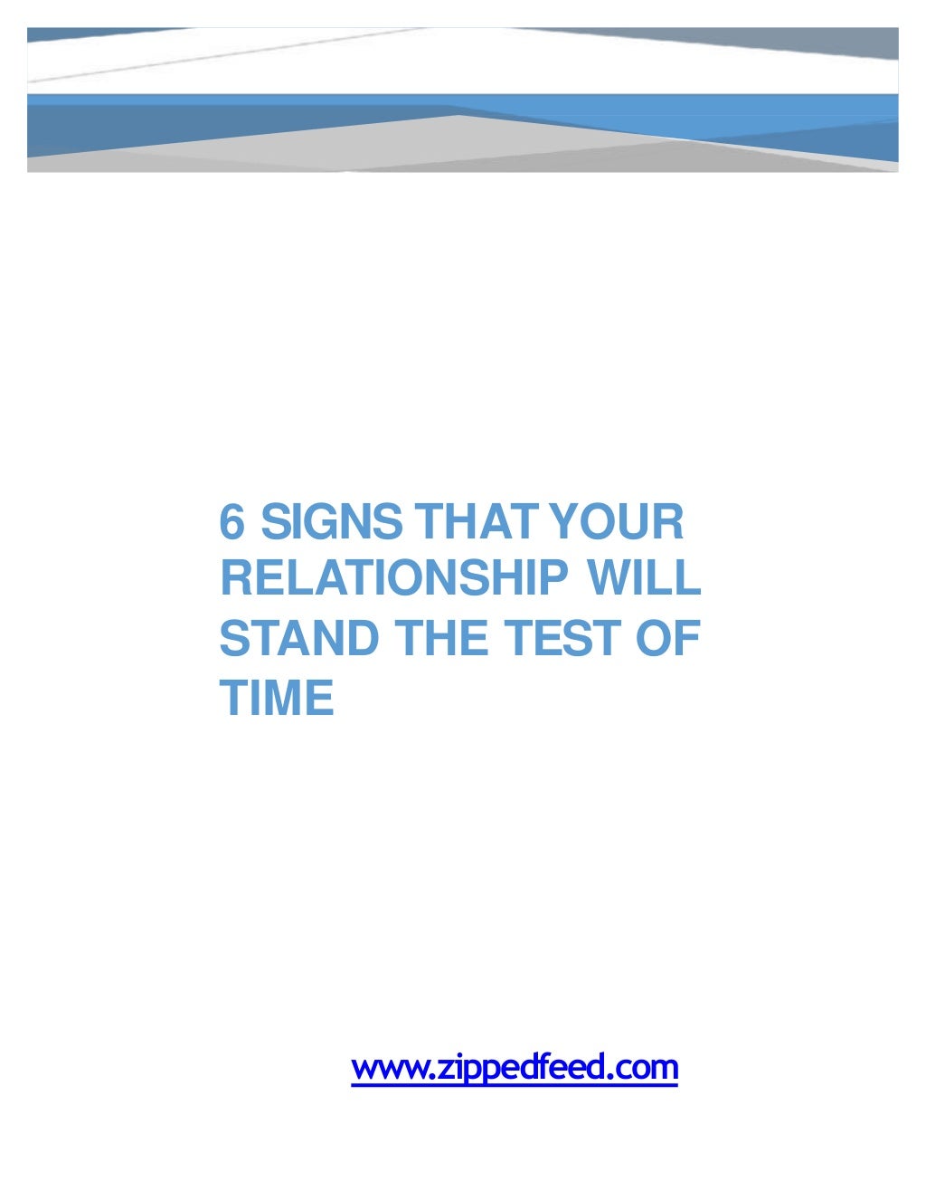 Find out 6 signs that your relationship will stand the test of time