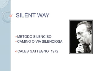 SILENT WAY


METODO SILENCISO
CAMINO O VIA SILENCIOSA


CALEB   GATTEGNO 1972
 
