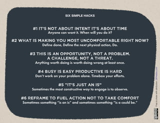 #1 It’s Not ABOUT INTENT It’s ABOUT TIME
Anyone can want it. When will you do it?
#2 WHAT IS MAKING YOU MOST UNCOMFORTABLE...