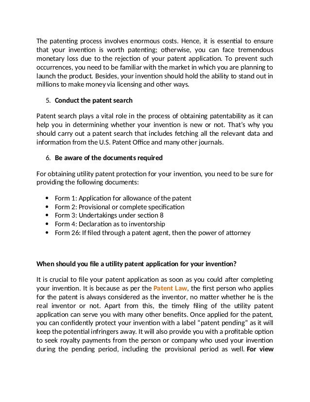 6 Simple Steps To File A Utility Patent In The US