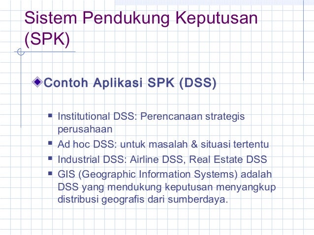 6 Sistem Informasi Pendukung Keputusan