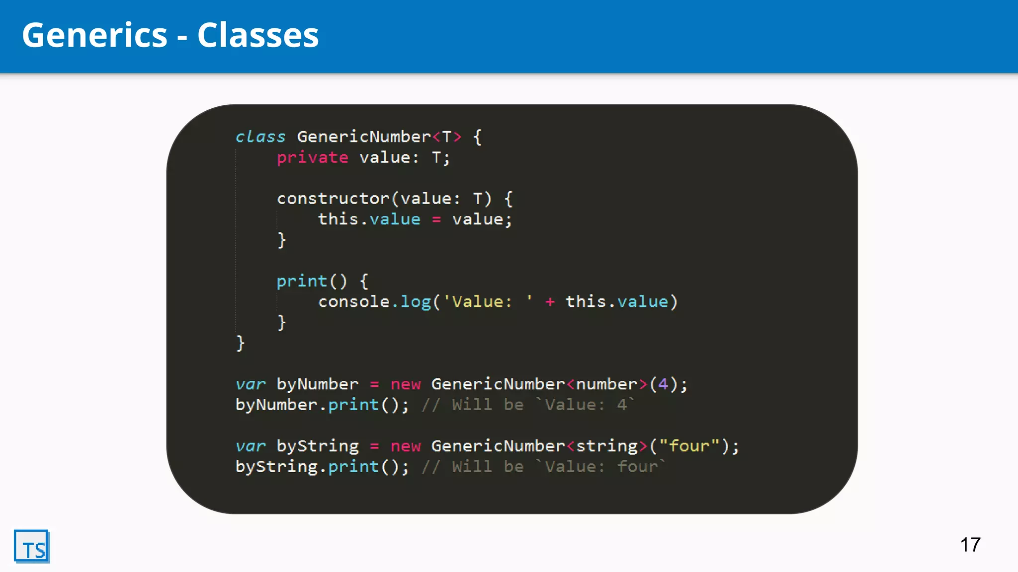 Generics - Classes
17
 