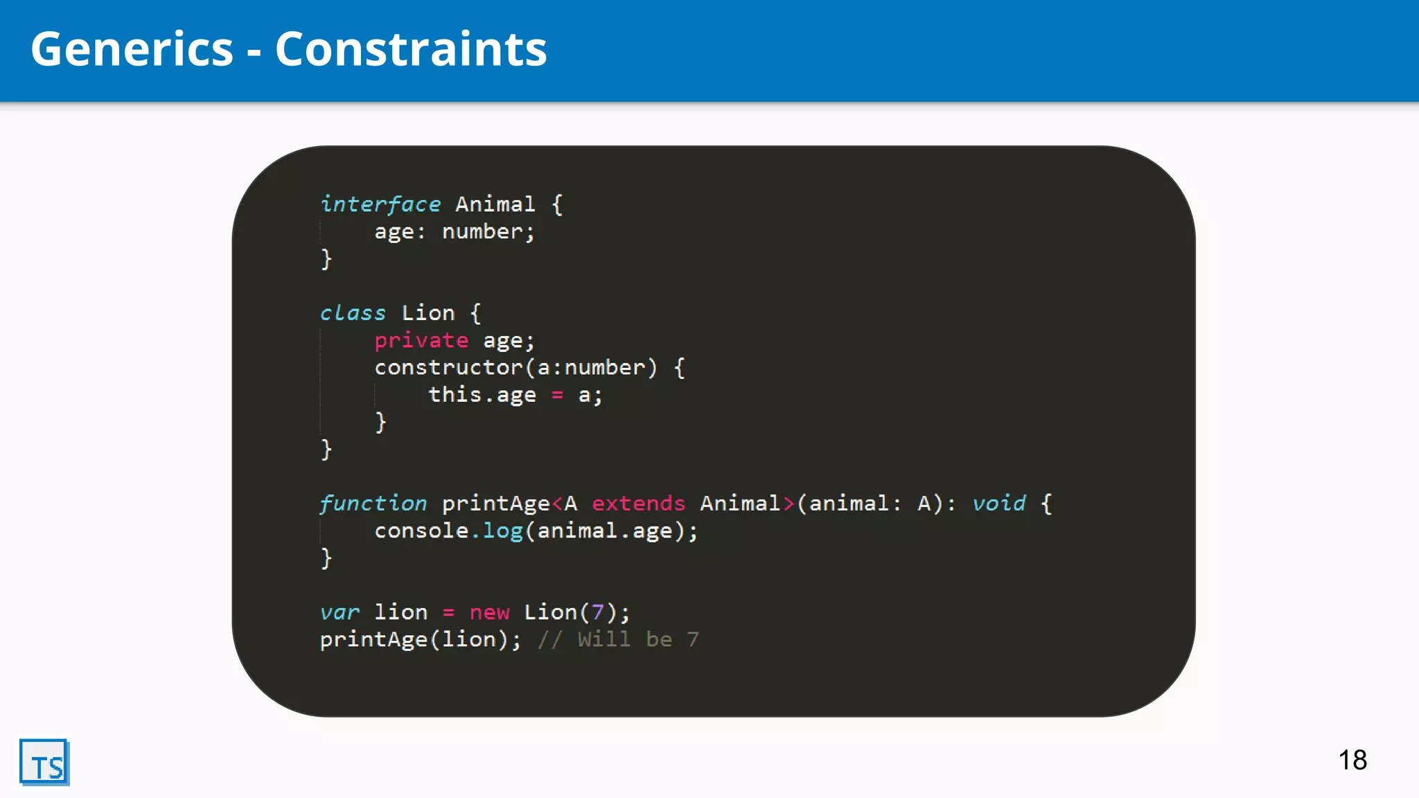 Generics - Constraints
18
 