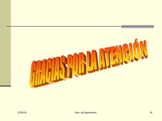 27/05/16 Adm. de Operaciones 30
 