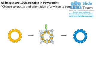 6 stages gears process powerpoint slides ppt templates | PDF