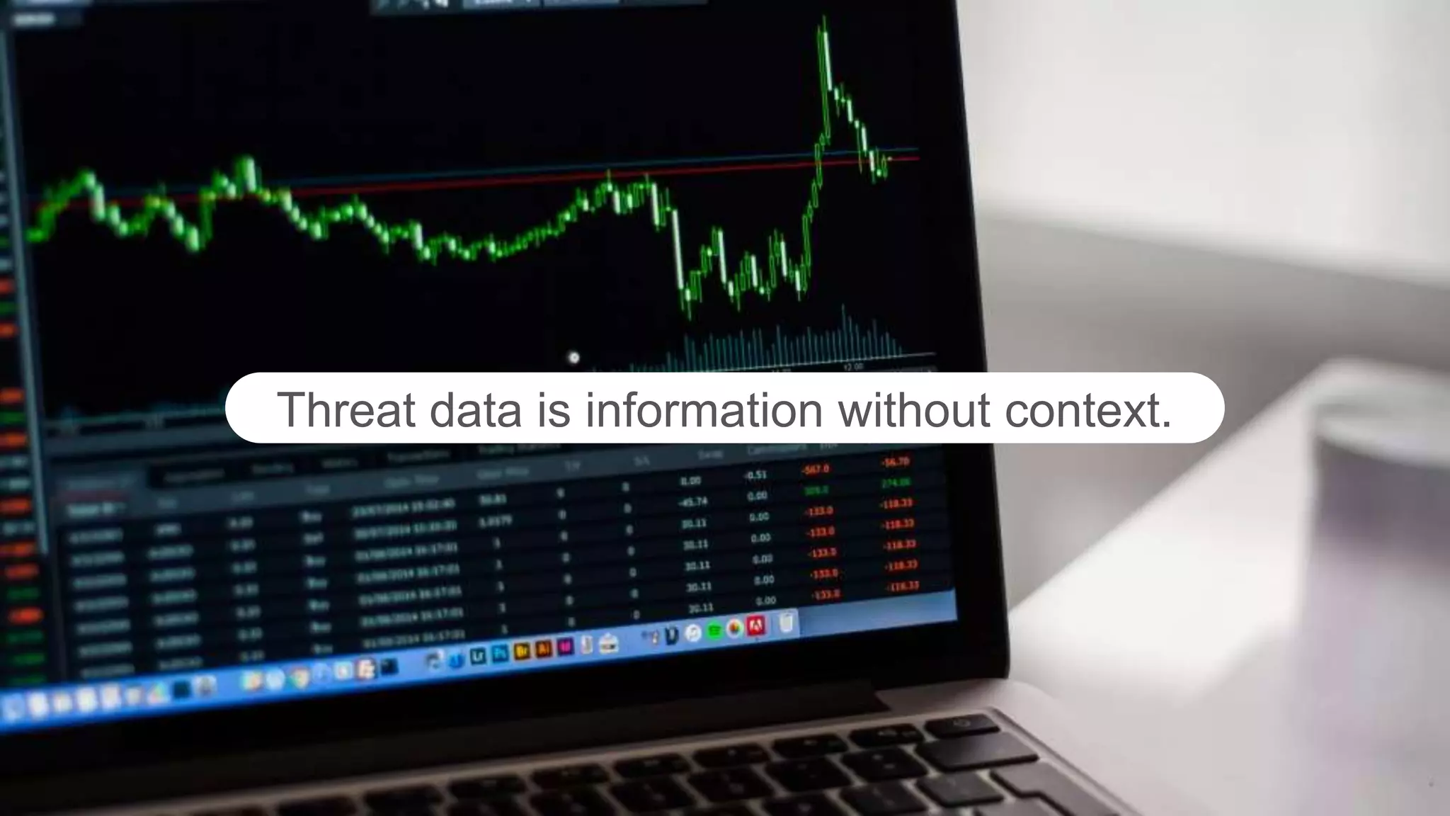 Threat data is information without context.
 