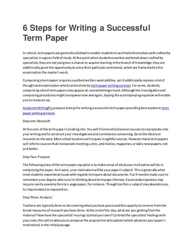 term paper in academic writing