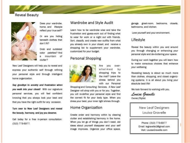 how to type a brochure