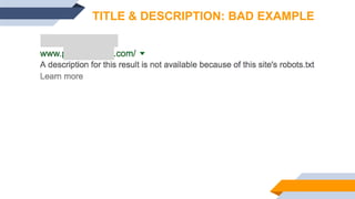 TITLE & DESCRIPTION: BAD EXAMPLE
 