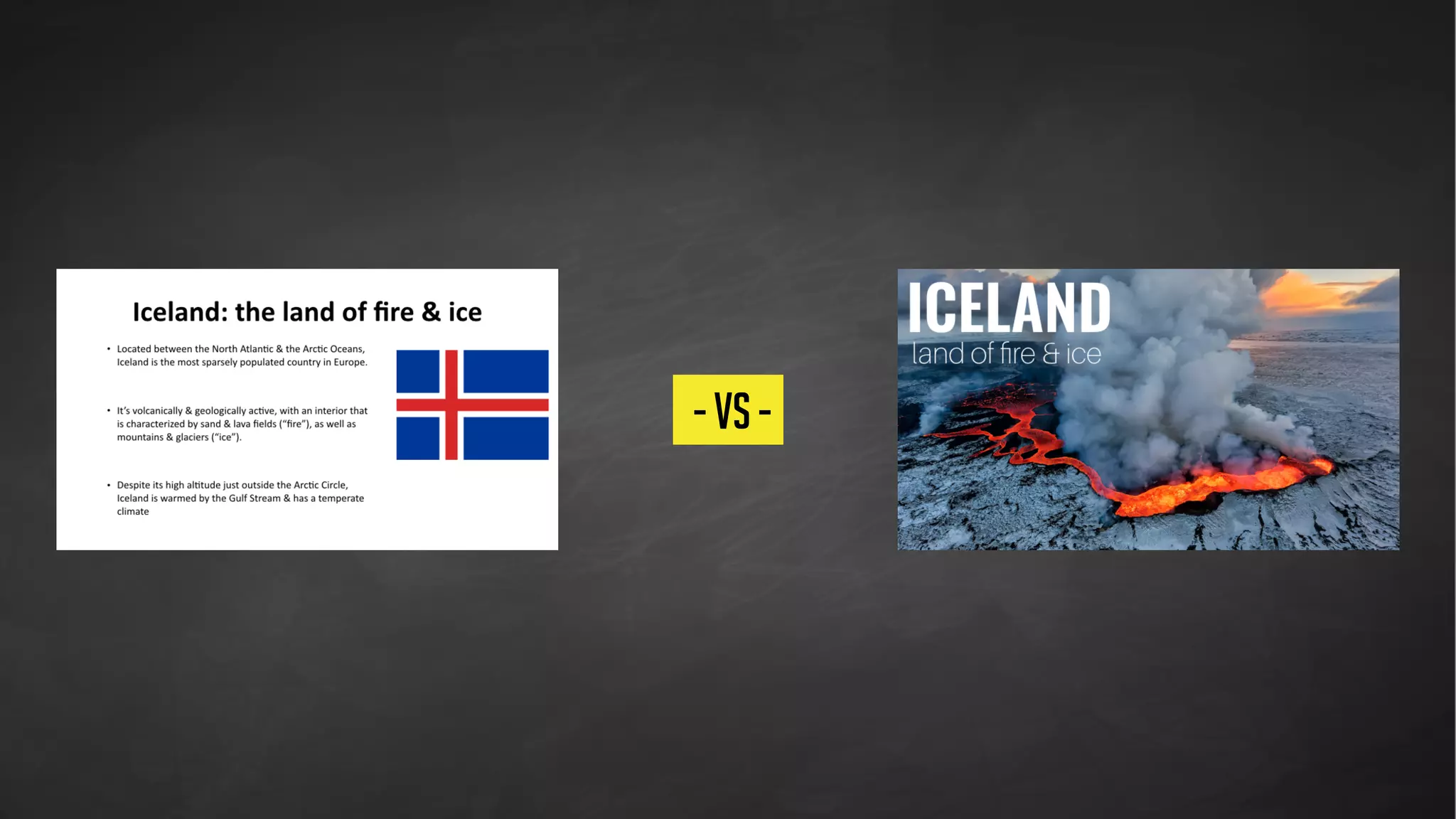 - vs -
words > visuals
 