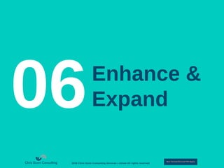 Enhance &
Expand06
2016 Chris Dunn Consulting Services Limited All rights reserved
 