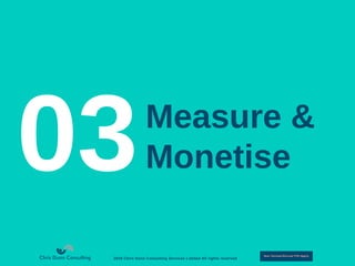 Measure &
Monetise03
2016 Chris Dunn Consulting Services Limited All rights reserved
 