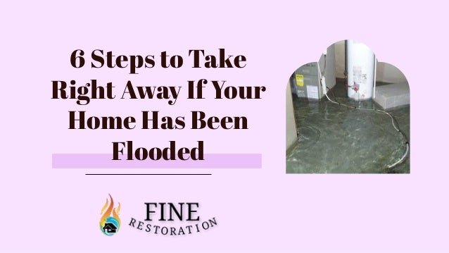 6 Steps to Take
Right Away If Your
Home Has Been
Flooded
 