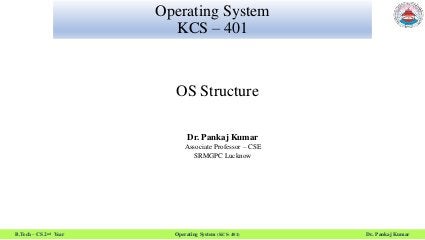 Structure of Operating System | PPT