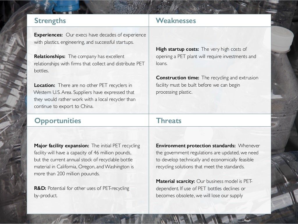 strengths weaknesses experiences our execs sample of swot analysis