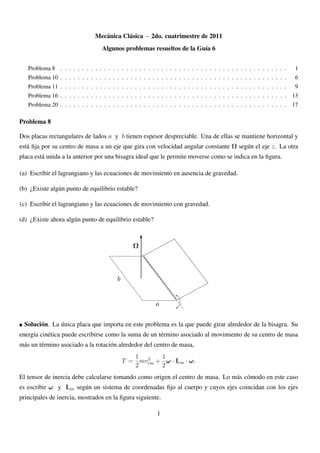 Mecánica Clásica - Problemas resueltos de la Guía 6 | PDF