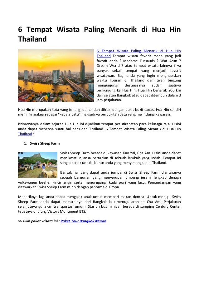 6 Tempat Wisata Paling Menarik Di Hua Hin Thailand 6 Tempat Wisata Paling Menarik Di Hua Hin Thailand