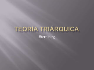Teoría triárquica Sternberg 