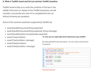 TestNG for Java Testing and Automation testing | PPTX