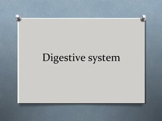 Digestive system
 