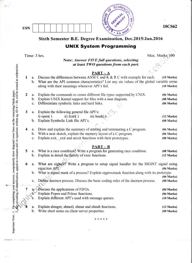 6th Semester (Dec2015; Jan2016) Computer Science and Information Sc…