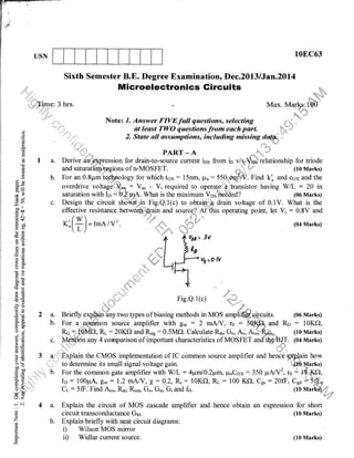 6th ec & te question papers dec 2013