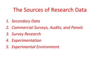 6) the nature of secondary data | PPT