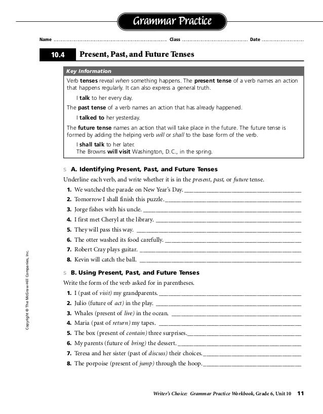 6th Grade Grammar Workbook
