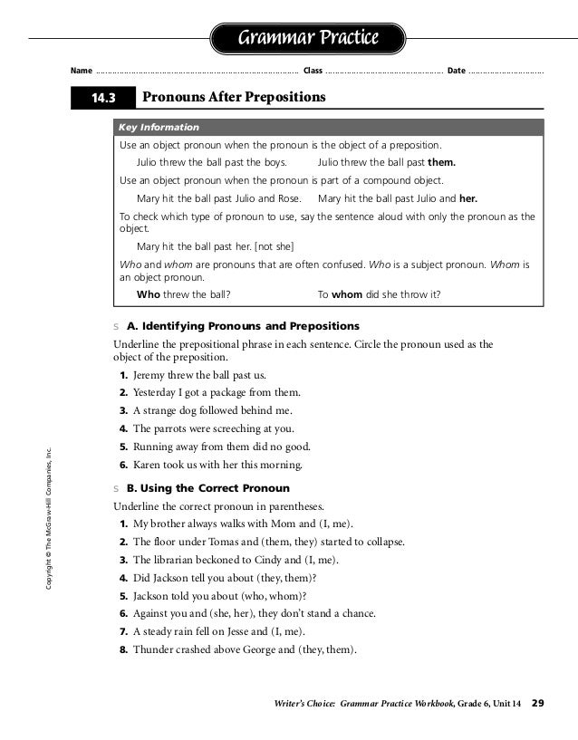 6th Grade Grammar Workbook