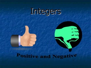 Integers Positive and Negative 