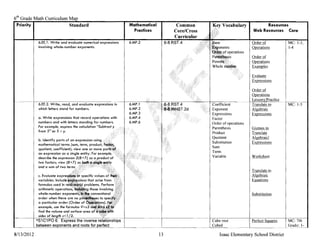 6th Grade Math Curriculum Map | PDF