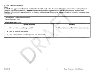 6th Grade Math Curriculum Map | PDF