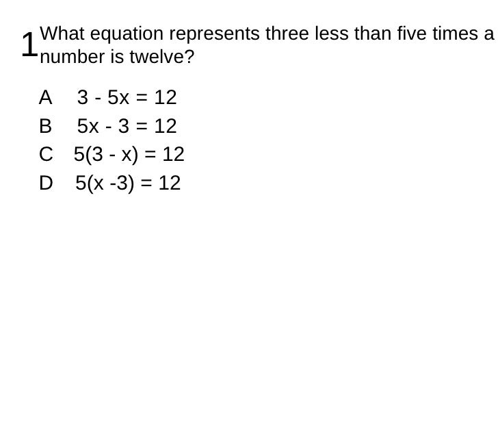 6th Grade CFA Example