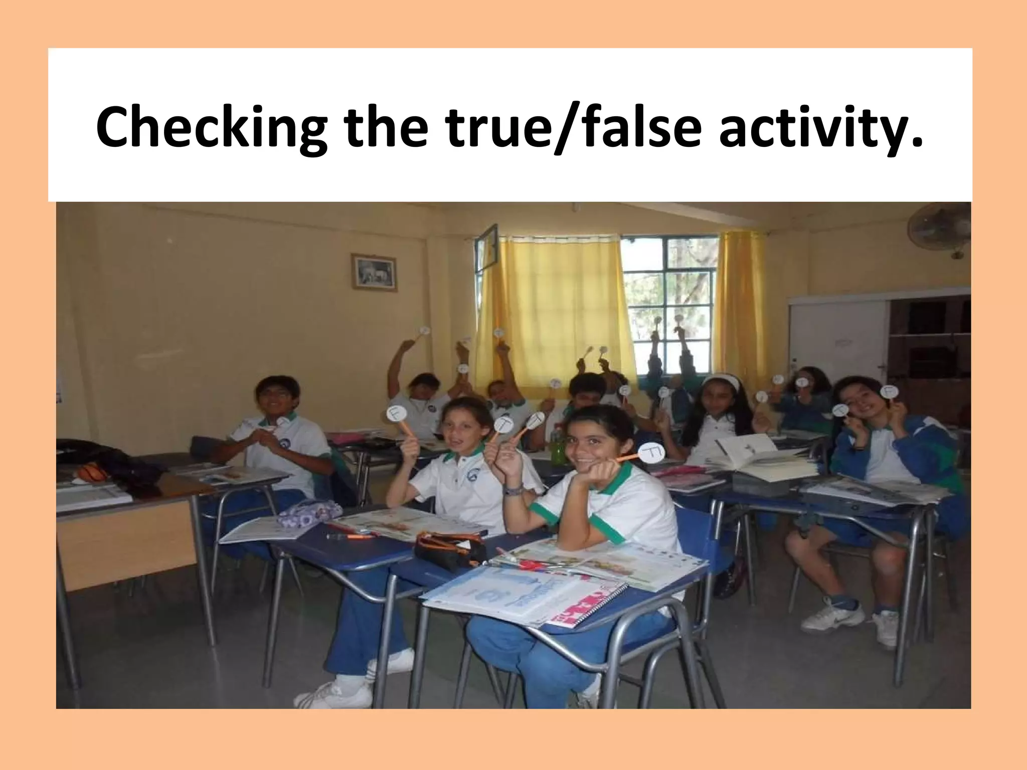 Checking the true/false activity.