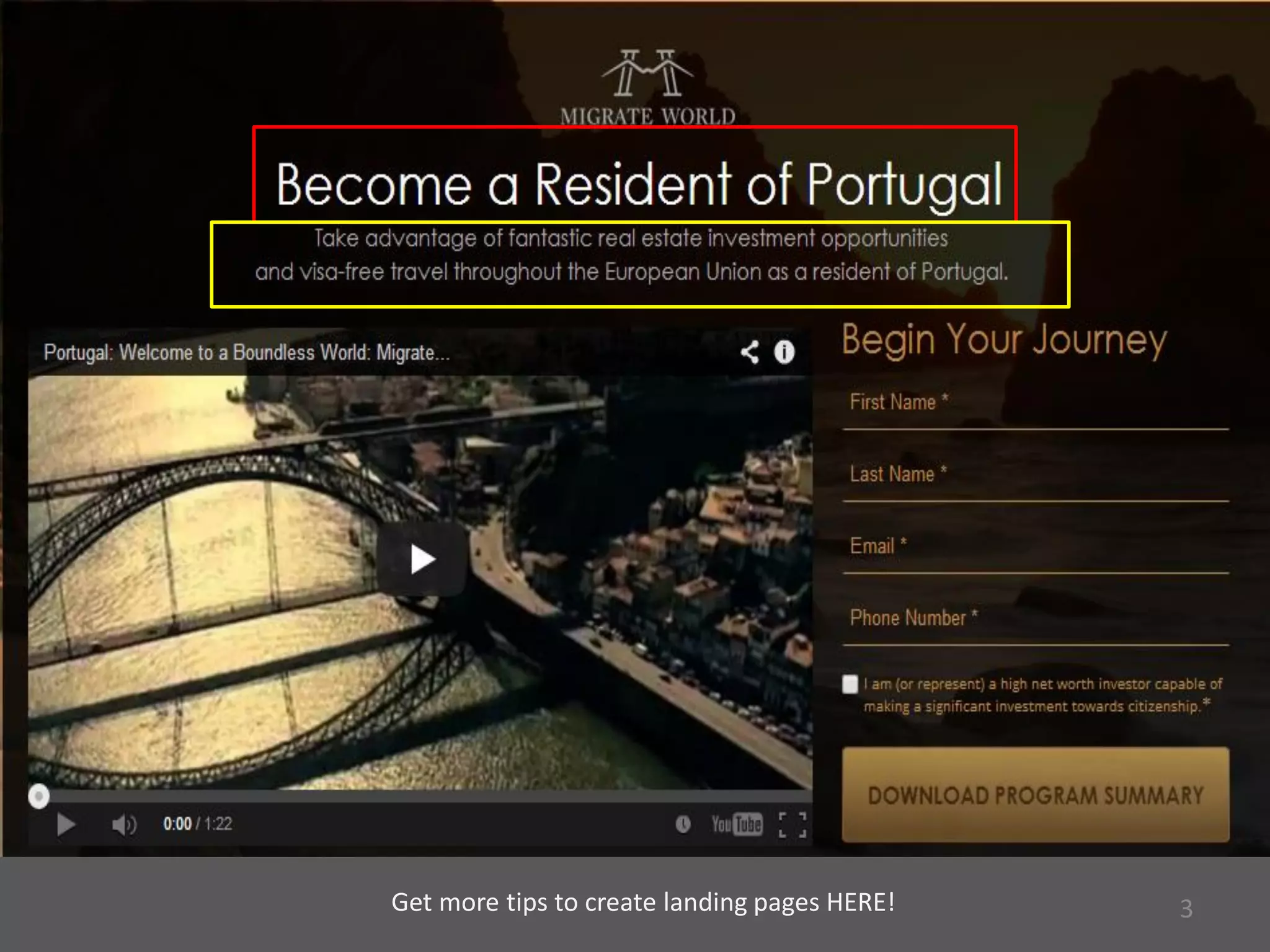 3Get more tips to create landing pages HERE!