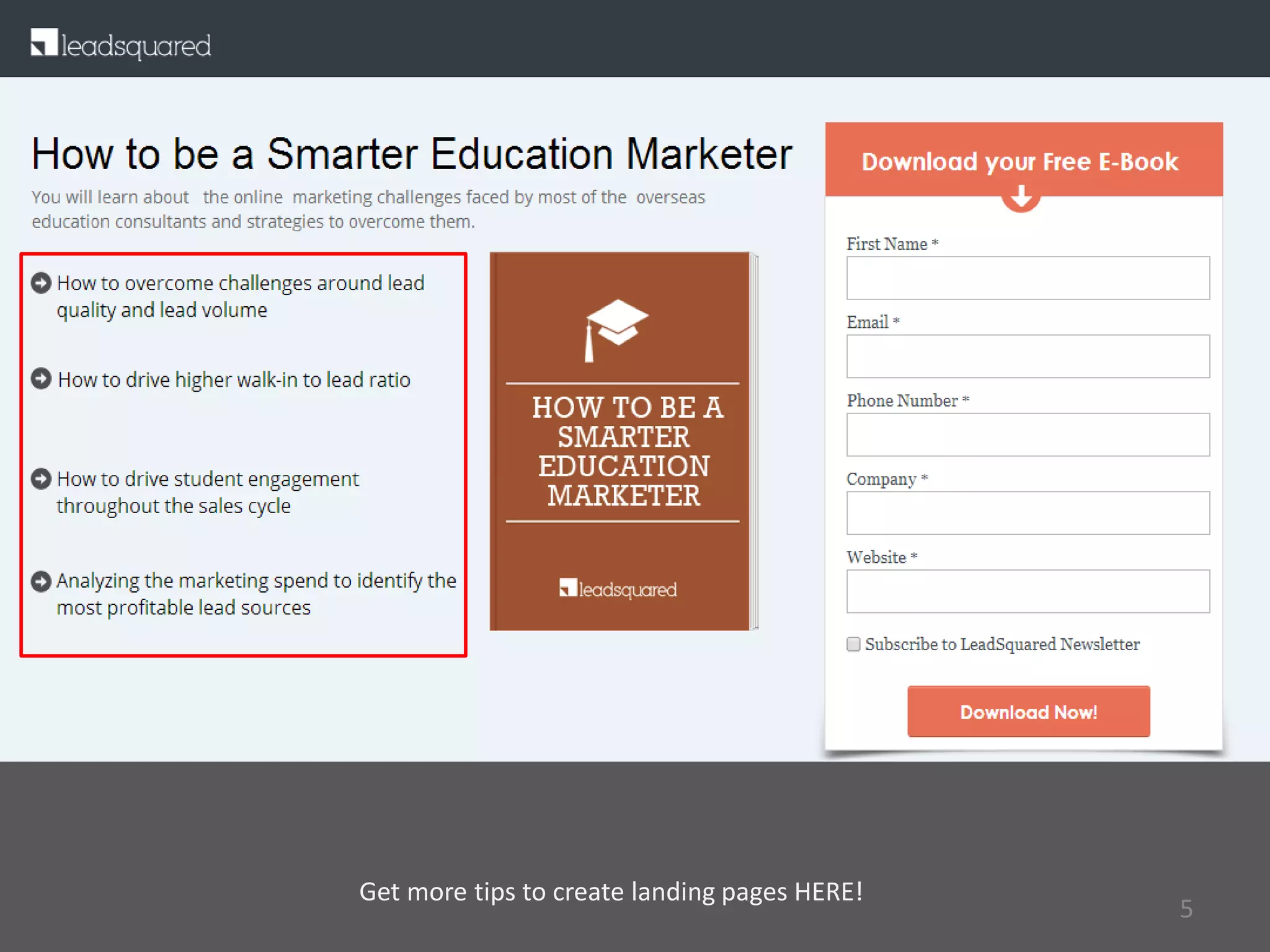 5
Get more tips to create landing pages HERE!