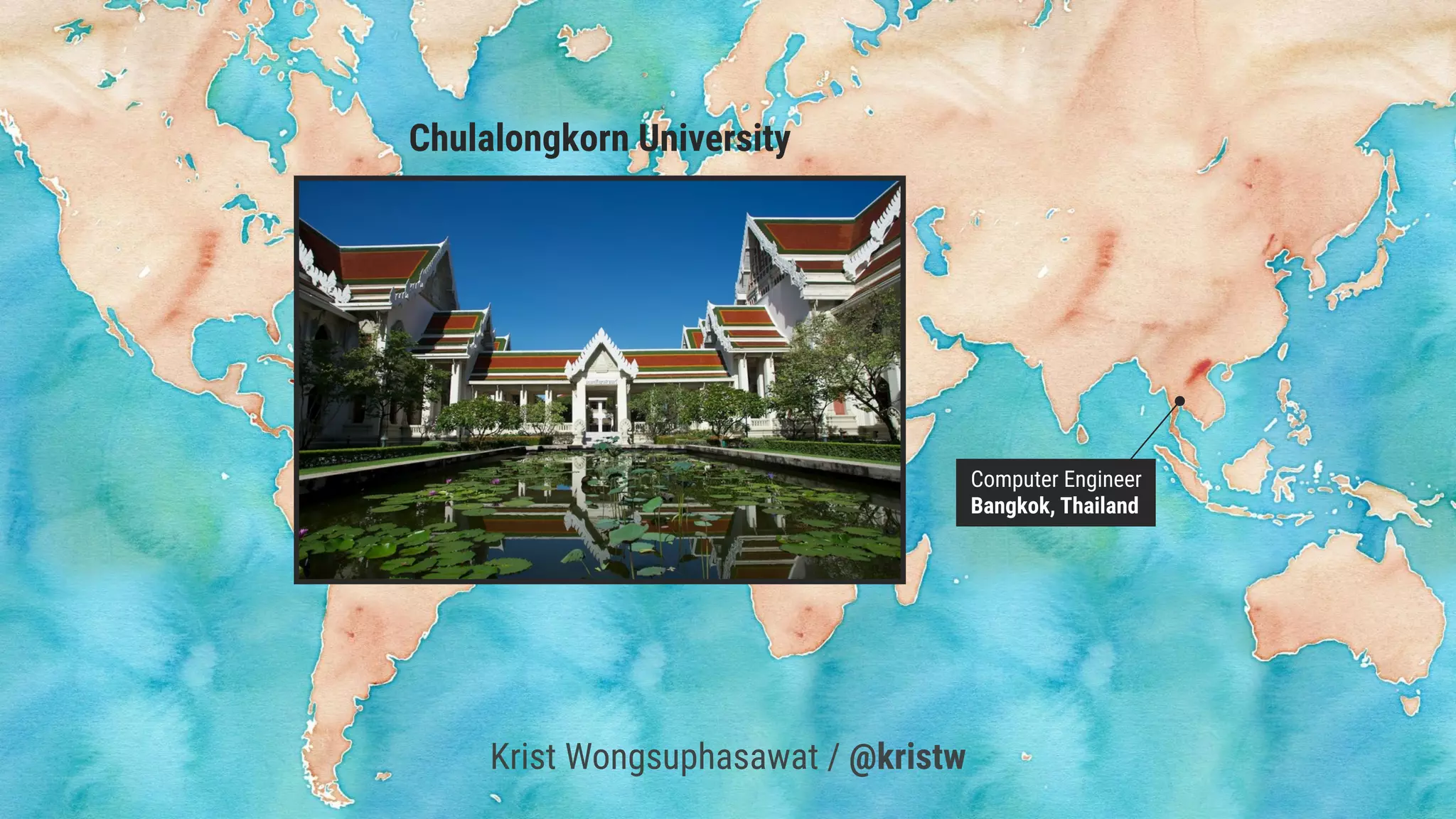 Computer Engineer
Bangkok, Thailand
Chulalongkorn University
Krist Wongsuphasawat / @kristw
 