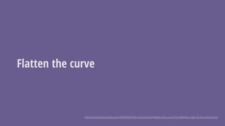 Flatten the curve
https://www.fastcompany.com/90476143/the-story-behind-ﬂatten-the-curve-the-deﬁning-chart-of-the-coronavirus
 