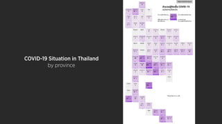 COVID-19 Situation in Thailand
by province
 