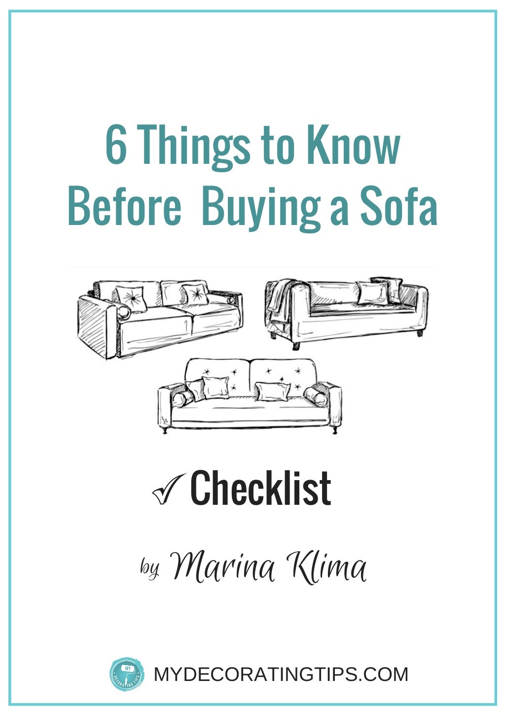 6 Things to Keep in Mind Before Buying a Sofa Checklist
