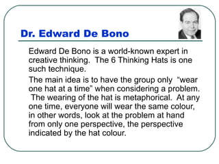 6 thinking hats | PPT