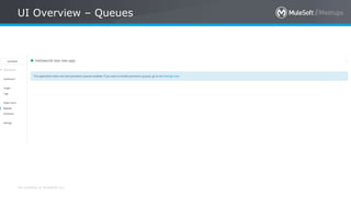 All contents © MuleSoft Inc.
UI Overview – Queues
 