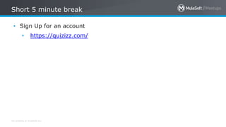 All contents © MuleSoft Inc.
Short 5 minute break
• Sign Up for an account
• https://quizizz.com/
 
