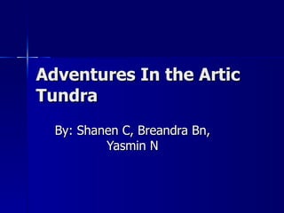 Adventures In the Artic Tundra By: Shanen C, Breandra Bn, Yasmin N 