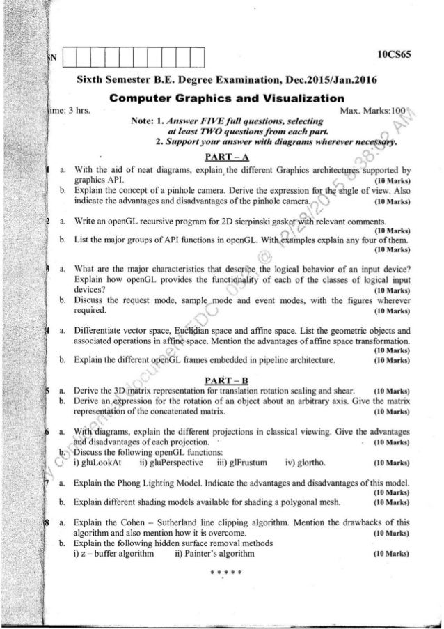 6th semester VTU BE CS & IS question papers from 2010 to Dec 2015