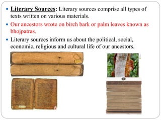 Litererary Sources. Examples 6th std 1. when, where and how | PPTX