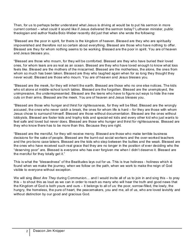 Homily For The 6th Sunday In Ordinary Time