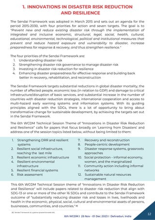 6th World Congress on Disaster Management (6th WCDM 2023) | PDF
